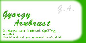 gyorgy armbrust business card